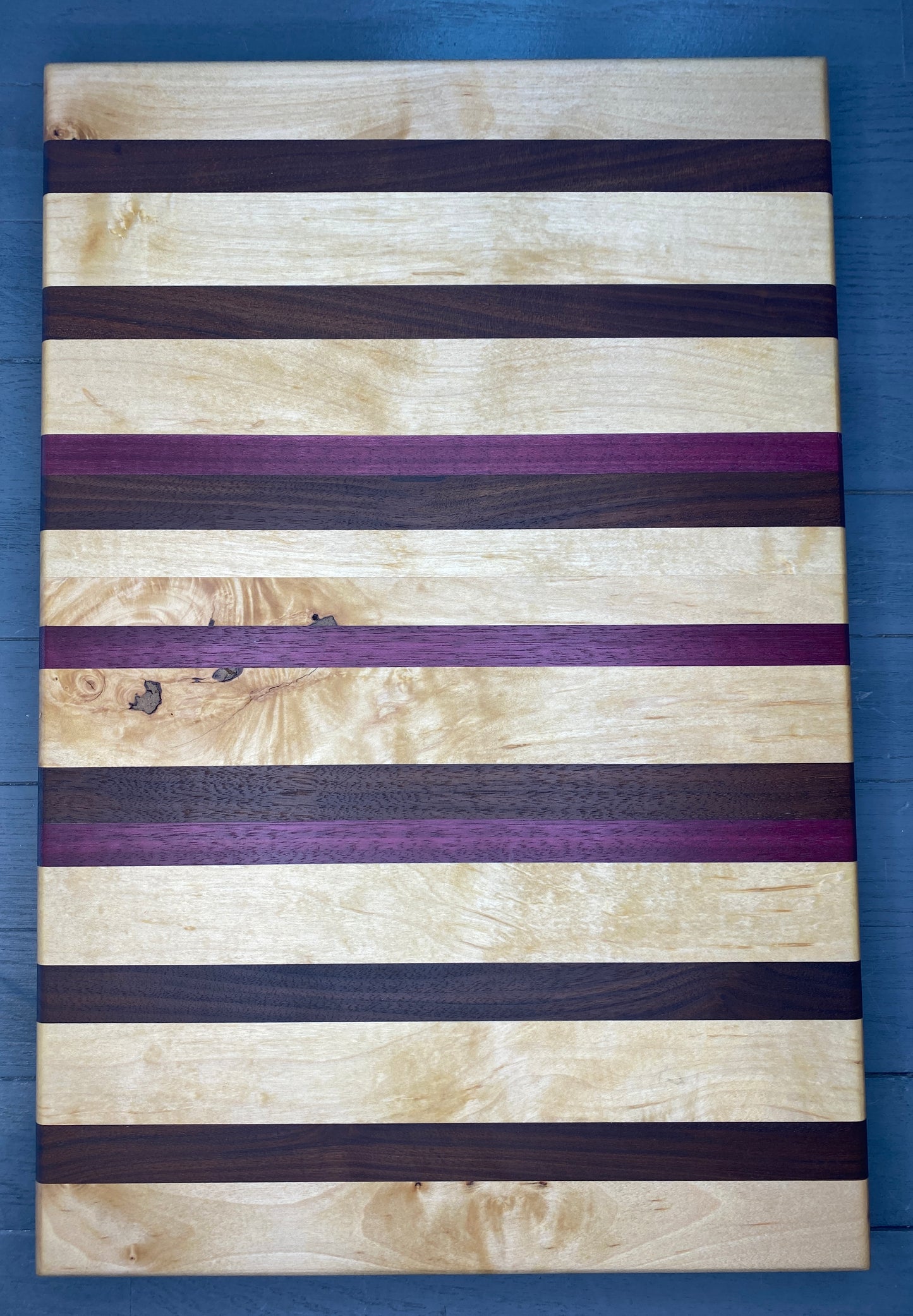 12 x 18* Maple, Walnut & Purple Heart Cutting Board