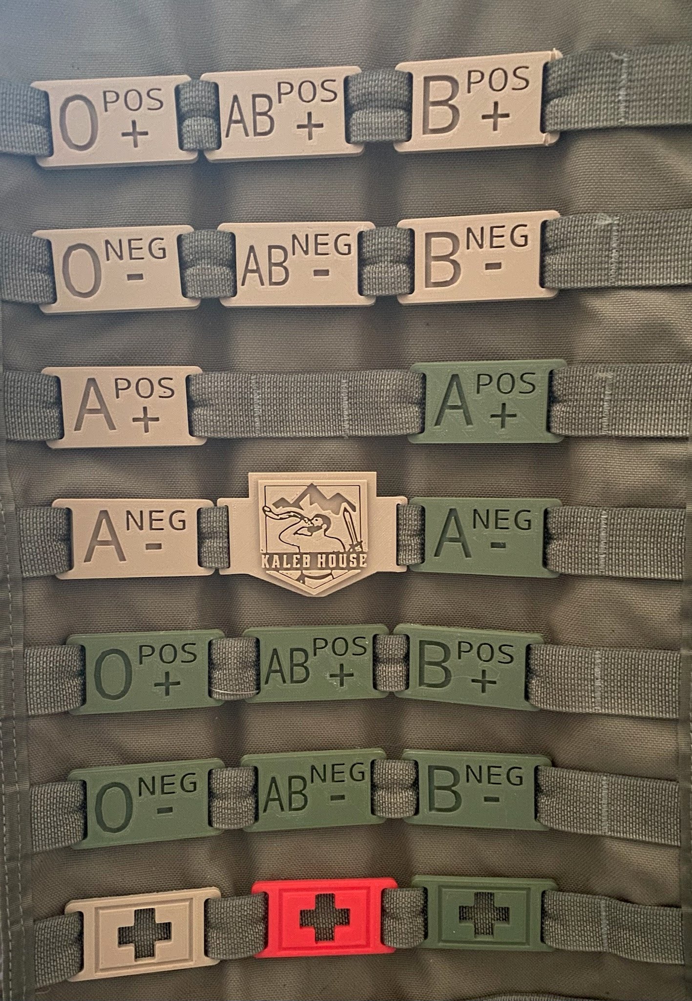 Tactical MOLLE Blood Type Tag