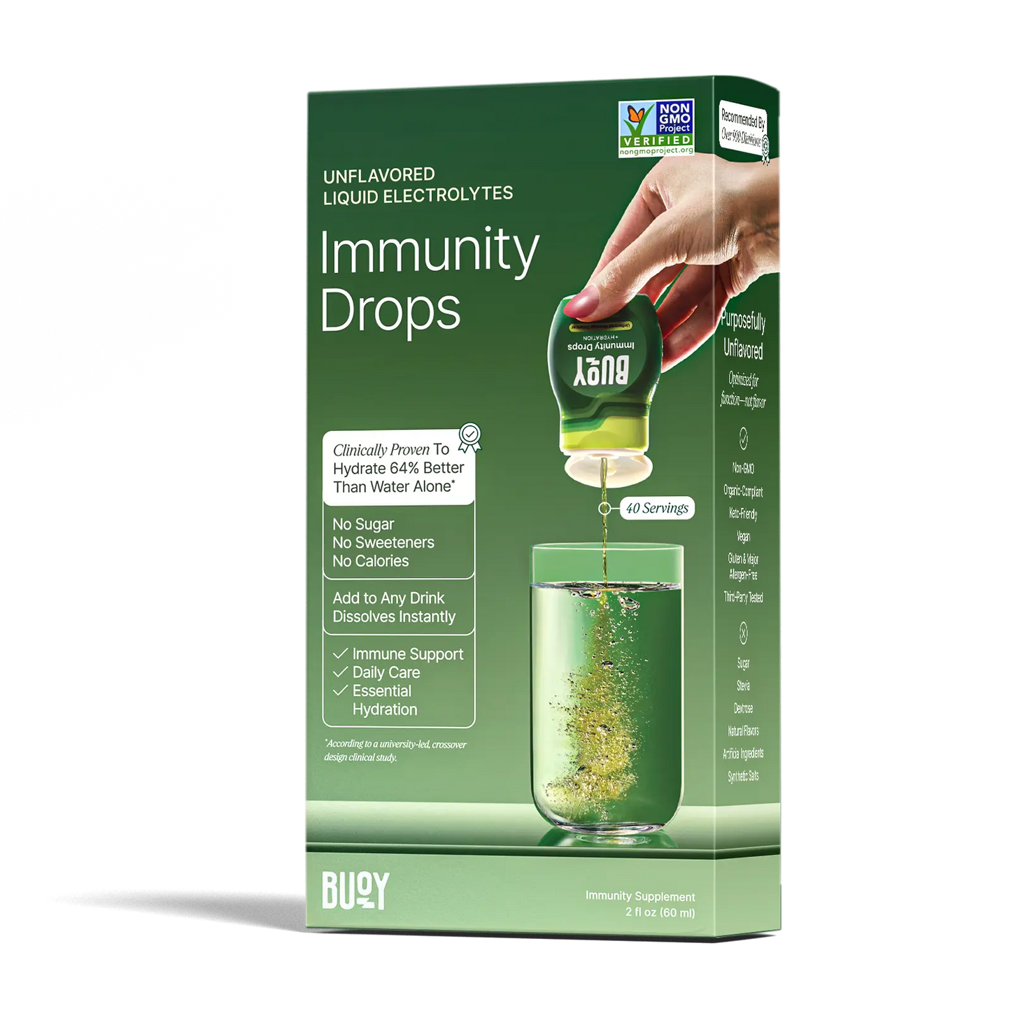 Liquid Electrolytes Buoy Immunity Drops + Immune Support