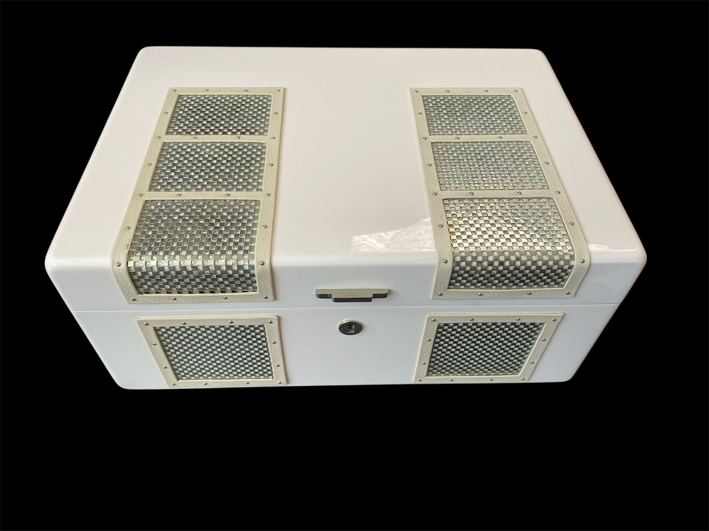 Art Deco Style Wood Cigar Cigarette Humidor Box made by Ashton by Manning in Ireland