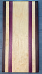 9.5” x 18”* Maple, Walnut & Purple Heart Cutting Board