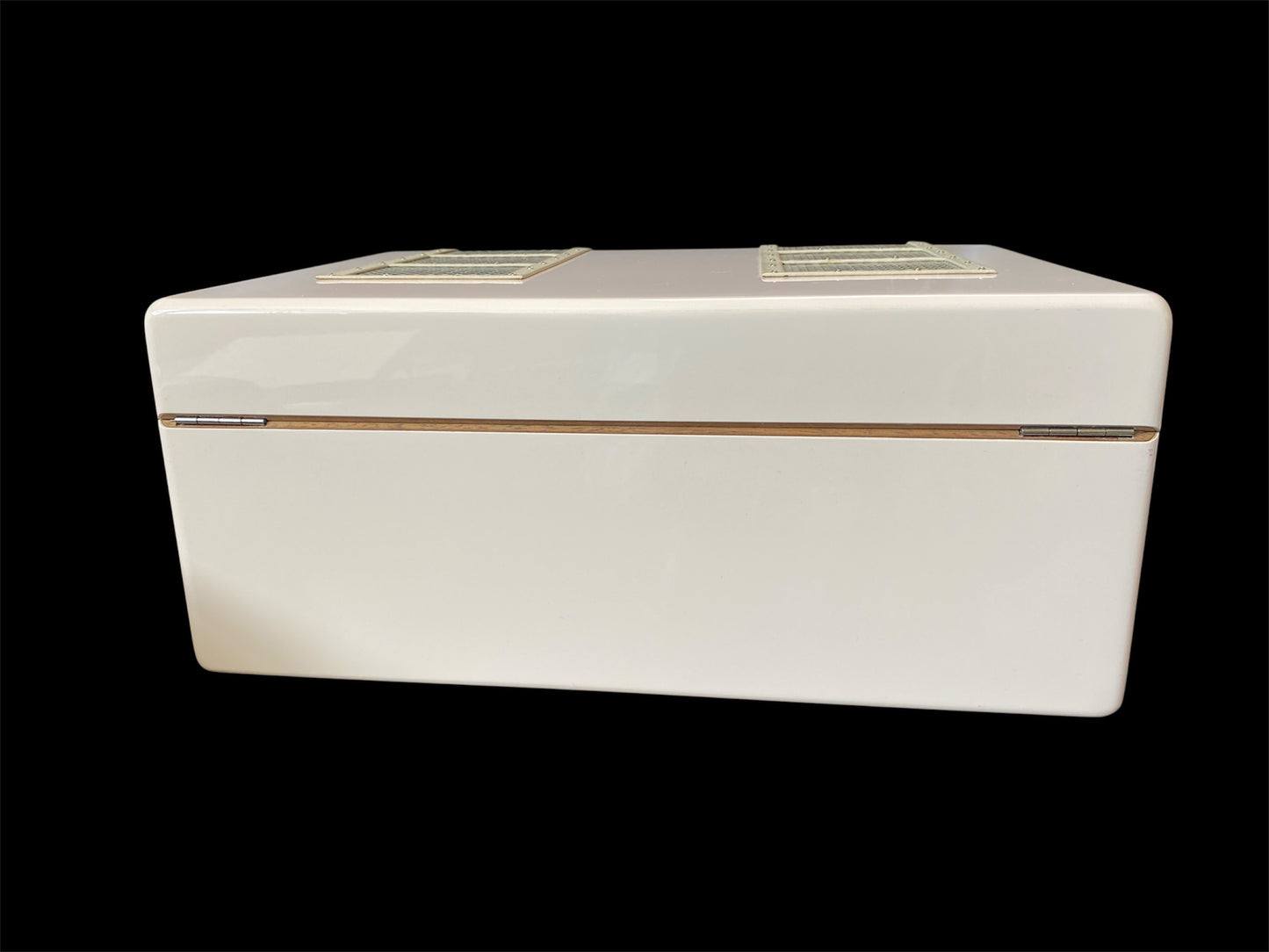 Art Deco Style Wood Cigar Cigarette Humidor Box made by Ashton by Manning in Ireland