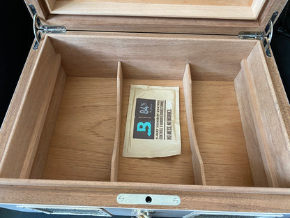 Art Deco Style Wood Cigar Cigarette Humidor Box made by Ashton by Manning in Ireland