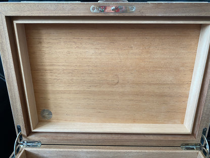 Art Deco Style Wood Cigar Cigarette Humidor Box made by Ashton by Manning in Ireland