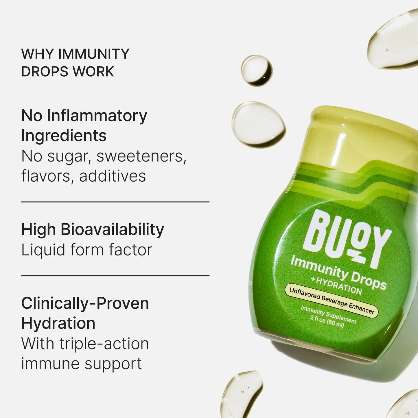 Liquid Electrolytes Buoy Immunity Drops + Immune Support