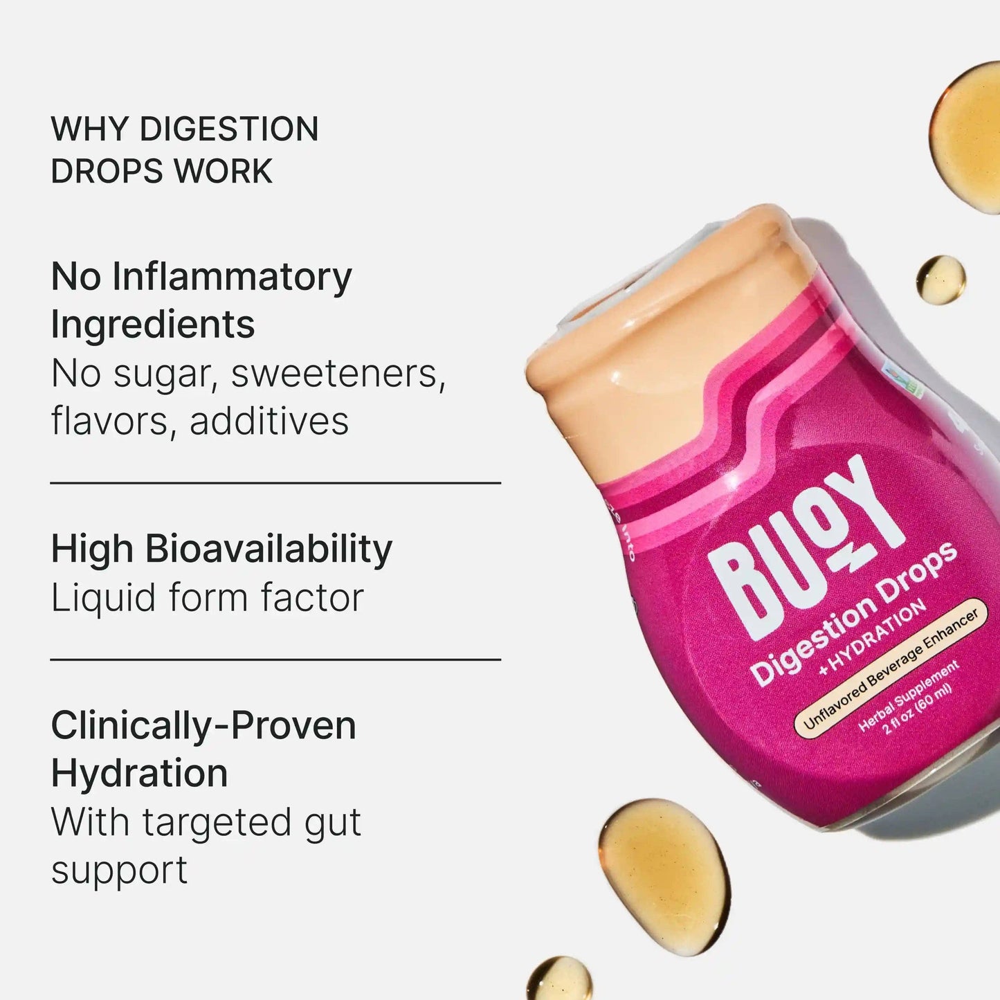 Liquid Electrolytes Buoy Digestion Drops+ Gut Support
