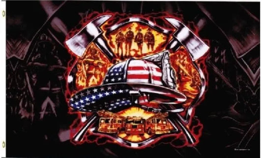 Patriotic Firefighter Flag